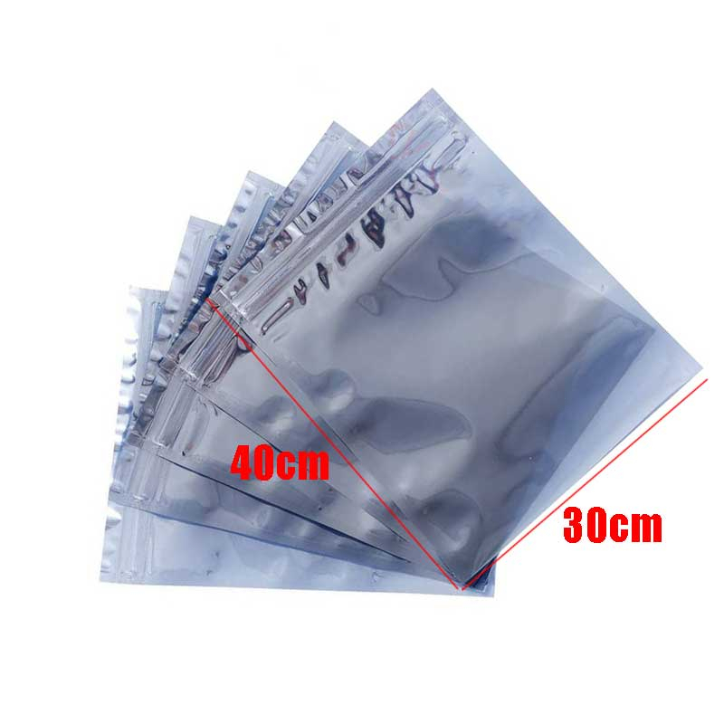 100pcs/set Plastik Klip Anti-Static ESD Bag Zipper Lock Clip Plastic Bag Elektronik 15x20cm/30x40cm