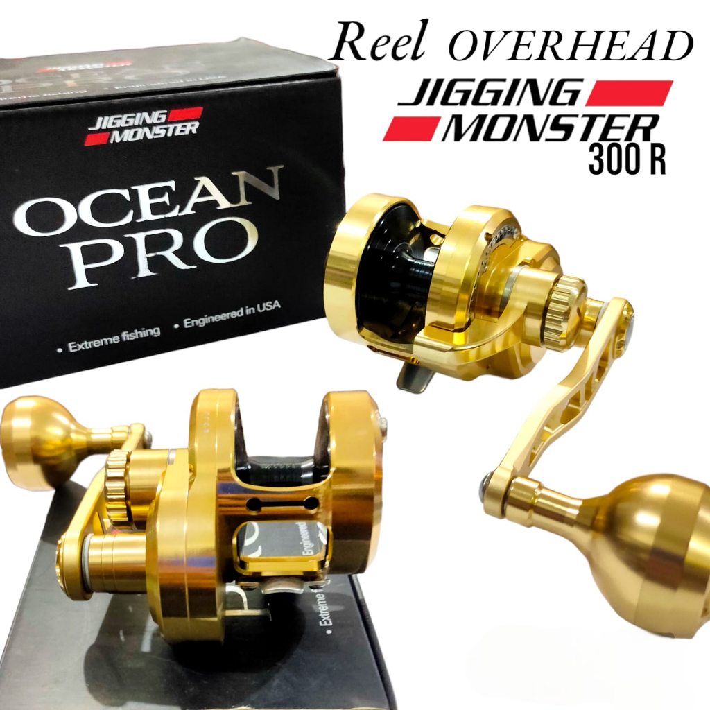 REEL OH JIGGING MONSTER OCEAN PRO COLOUR GOLD 300 R | HANDLE KANAN