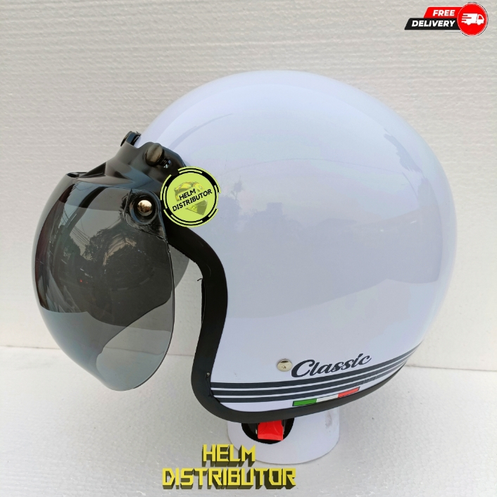 HELM BOGO CLASSIC MURAH UNTUK  DEWASA KACA DATAR DAN KACA CEMBUNG  UNTUK PRIA DAN WANITA COD