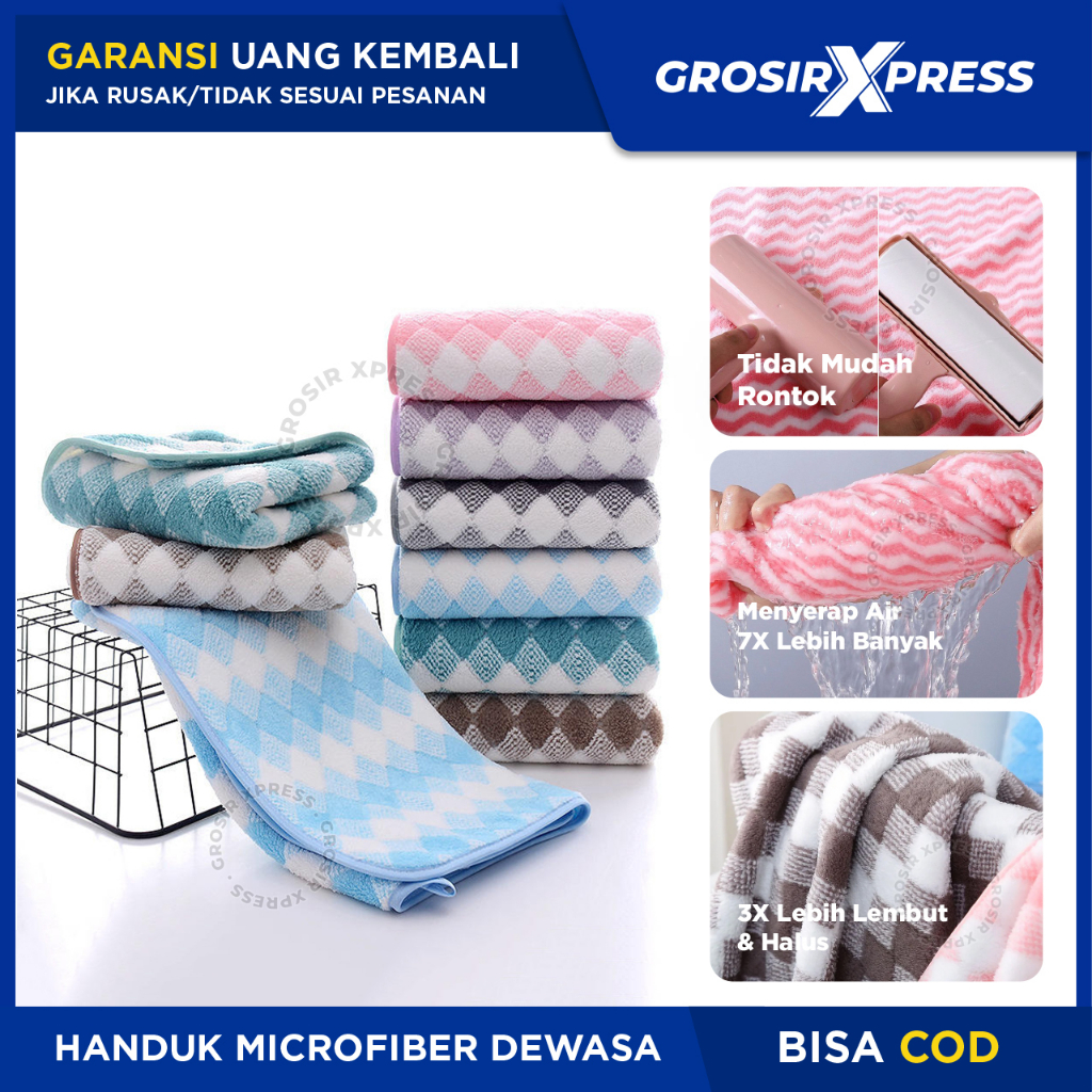 Handuk Mandi Towel Penutup Badan Anduk Dewasa Pengering Tubuh Rambut Basah Untuk Mandi Halus Lembut Handuk Microfiber | GROSIRXPRESS