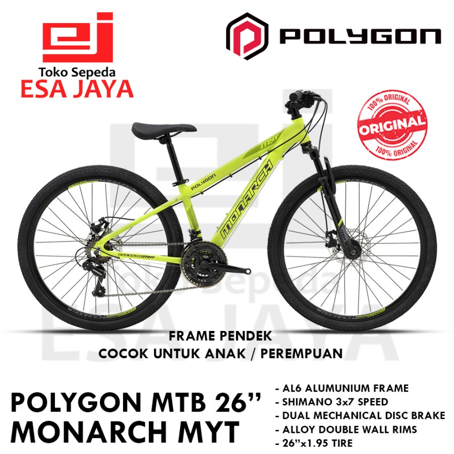 Polygon MTB Monarch MYT 26 Sepeda Gunung 7sp Shimano Alloy Frame BNIB