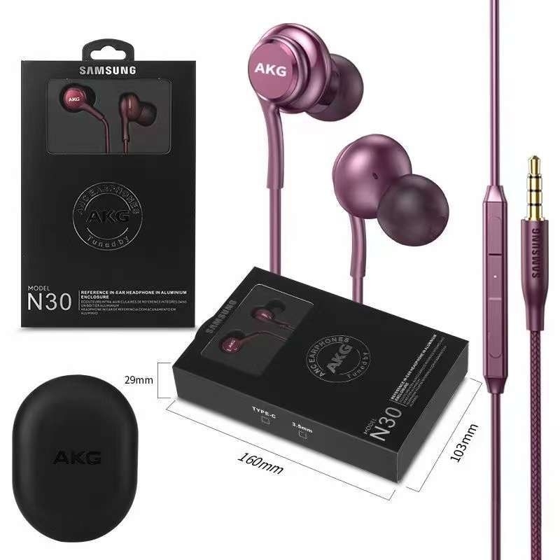 ORIGINAL 100% N30-Series Headset SMG AKG Extra Bass JACK AUDIO 3.5mm Earphone SMG A20 A50 A11 A22 A32 A52 M22 A02 A12 A13 A14 Made in vietnam Stereo Bass