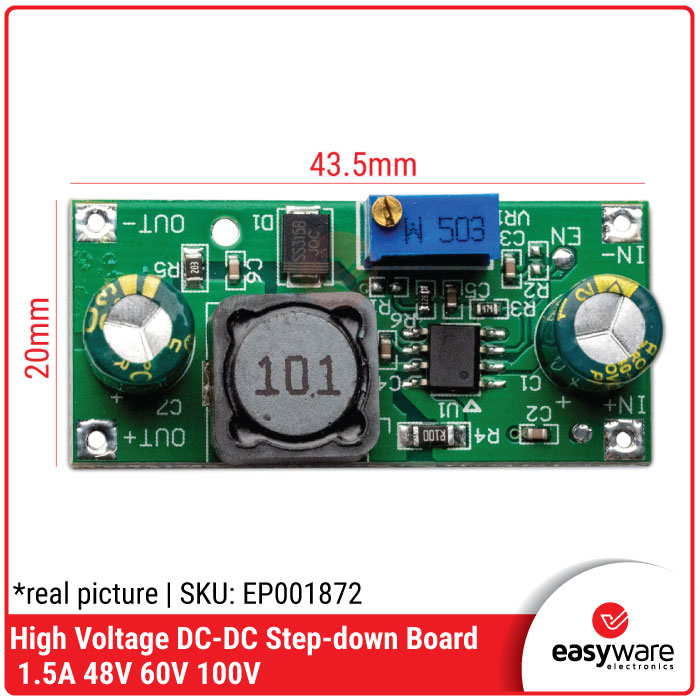 High Voltage DC-DC Step down 48V 60V 100V 1.5A Adj Step-down Module