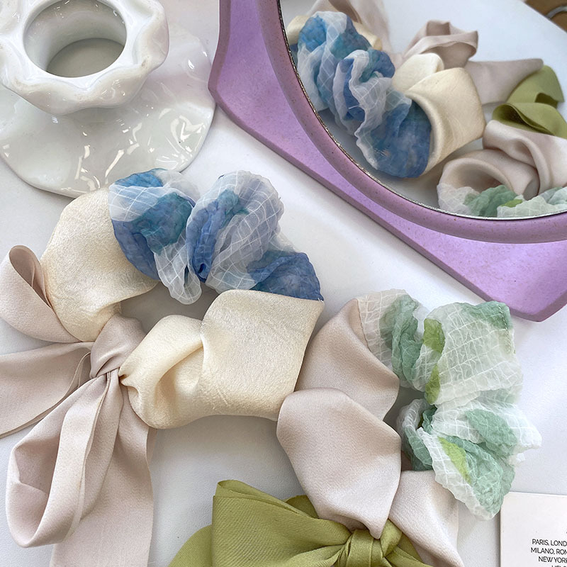 Pita Ikat Rambut BIRU dan HIJAU, Motif bunga, Motif Batik,Motif Batik, Batik hijau, batik biru