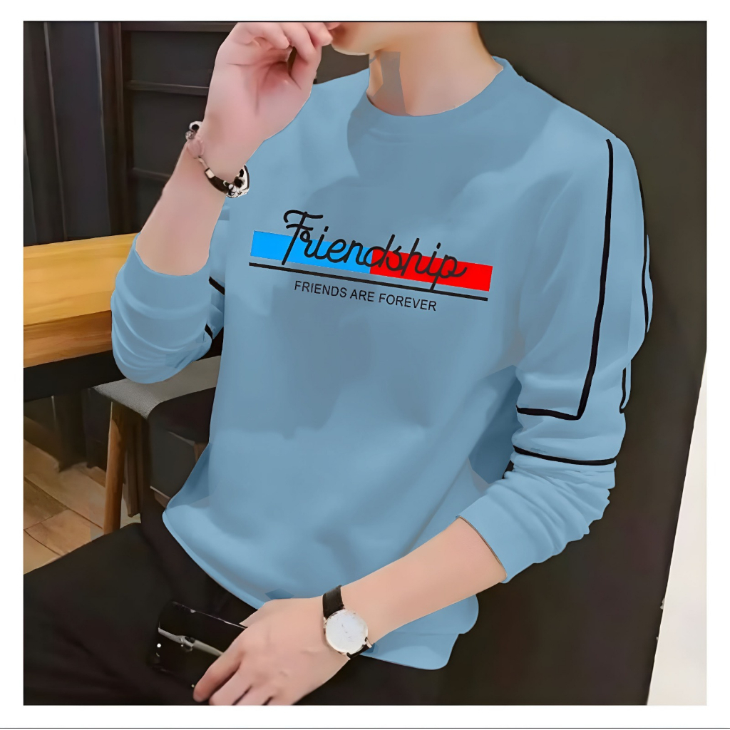 KAOS PRIA LENGAN PANJANG / KAOS COWOK MODEL TERBARU KOREA / KAOS PRIA KEREN / BAJU KAOS PRIA MODEL S