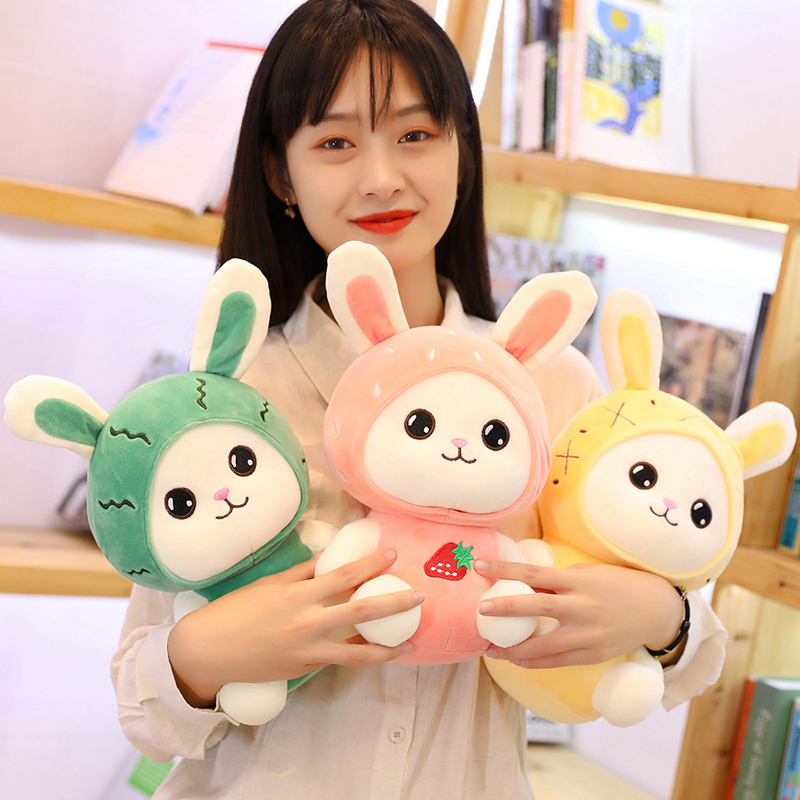 Mainan Boneka Kelinci Rabbit Telinga Panjang Plush Fruit Buah Lucu Imut Bahan Halus Lembut Cocok Buat Kado Ulang Tahun Anak