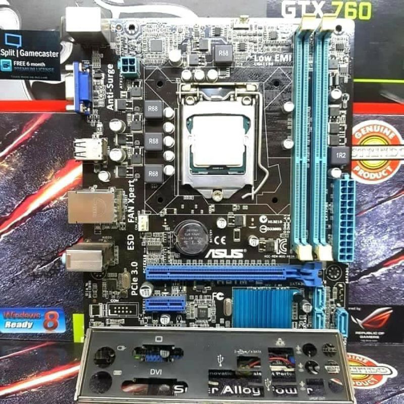 Motherboard Asus H61 Socket LGA 1155 Support Processor SandyBridge IvyBridge Gen 2/3