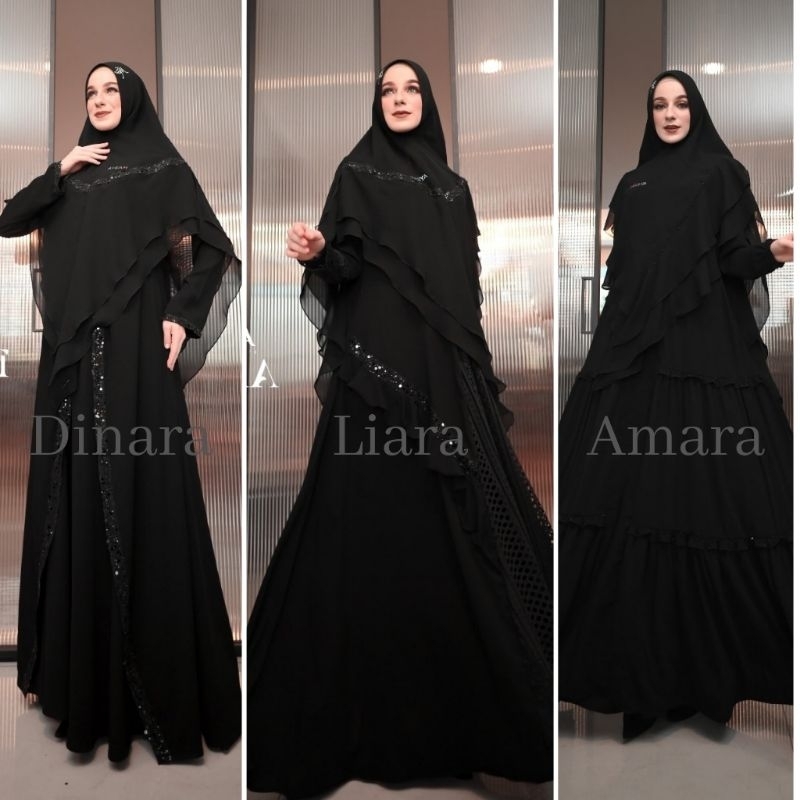 Set Baju Gamis Dress Hitam Jetblack Black Modern Mewah Brukat Sparkling Premium Ori Branded Masya Sy