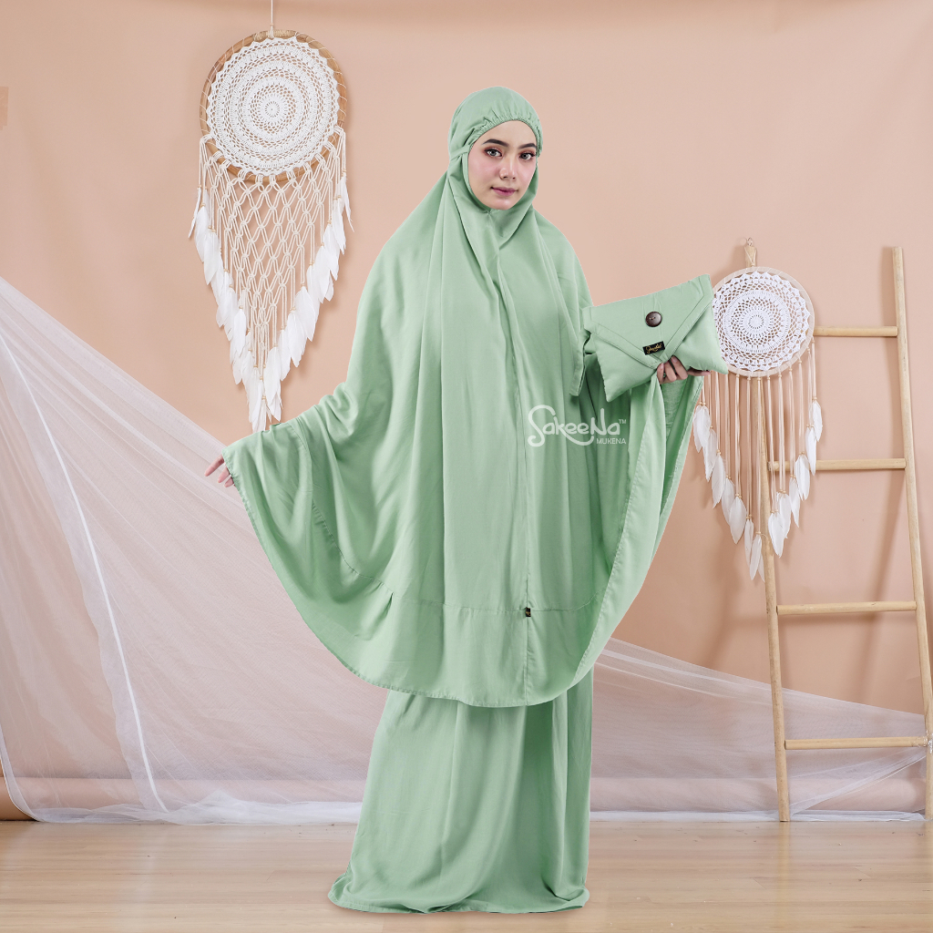 SAKEENA Mukena Bali Premium Dewasa Katun Rayon Jumbo