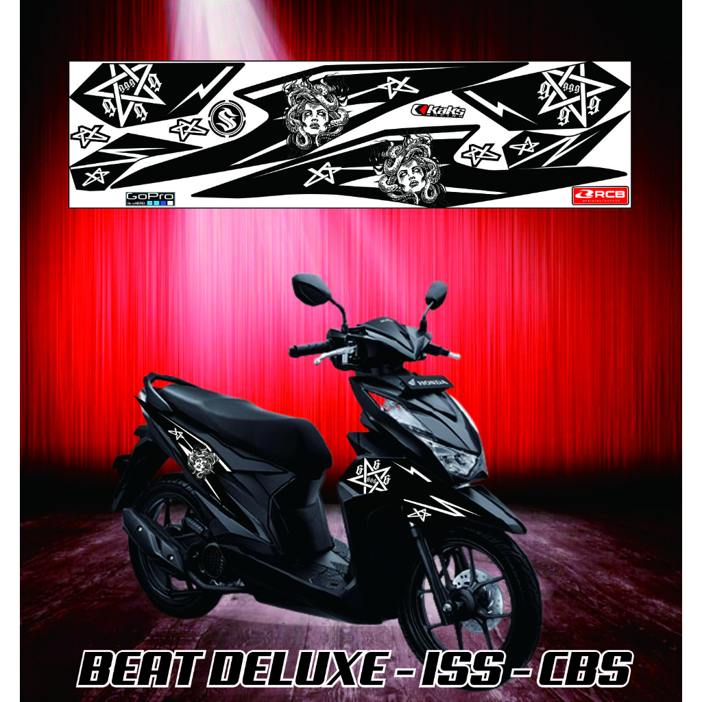 RK STIKER BEAT NEW 2019 -2023 DELUXE STRIPING MEDUSA MOTOR BEAT FI VARIASI / BODY MOTOR HONDA BEAT