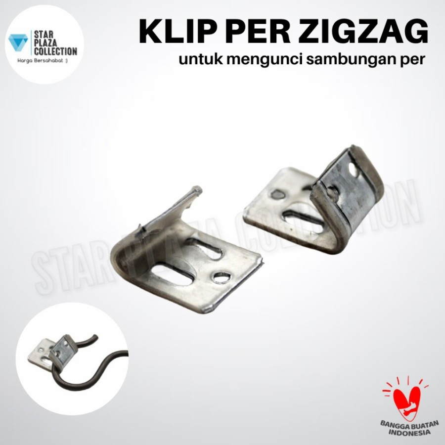 Klip / Cangkolan / Klem Besi Pengikat Peer Per Sofa Spring ZigZag Zig Zag