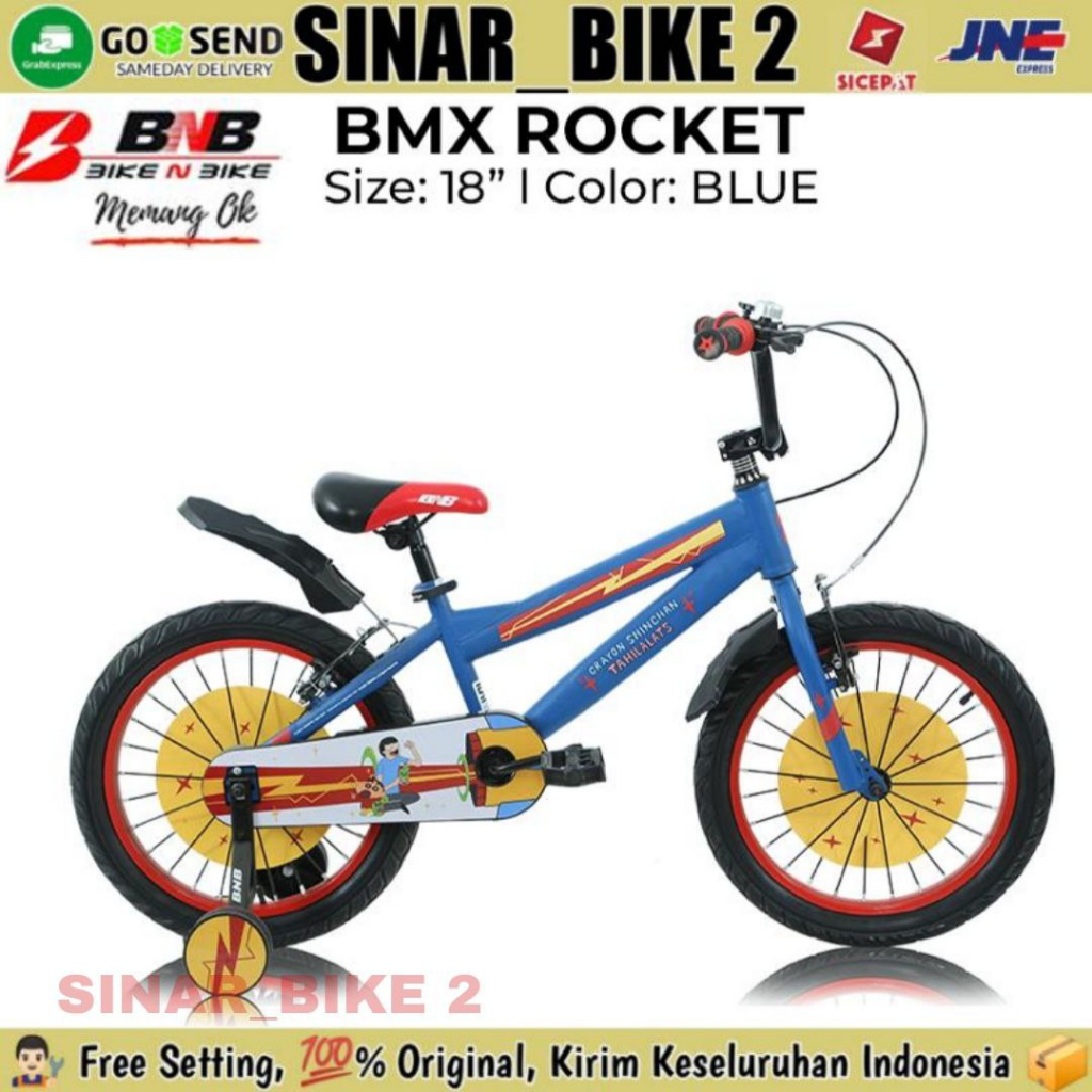 Sepeda Bmx Anak Laki BNB ROCKET Ukuran 12 &amp; 18 Inch