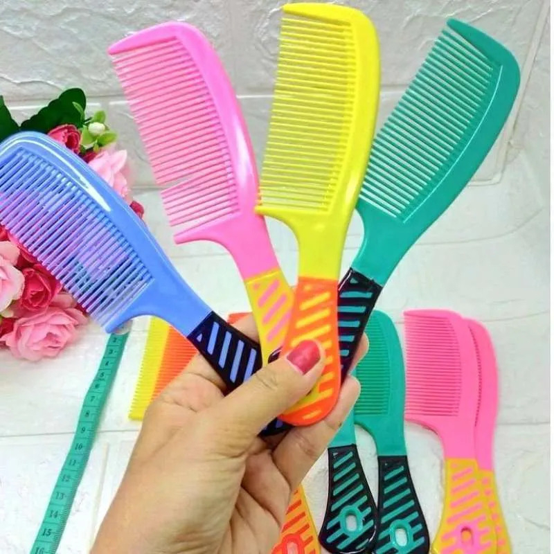 Sisir Rambut Motif Garis Sisir Gagang Plastik