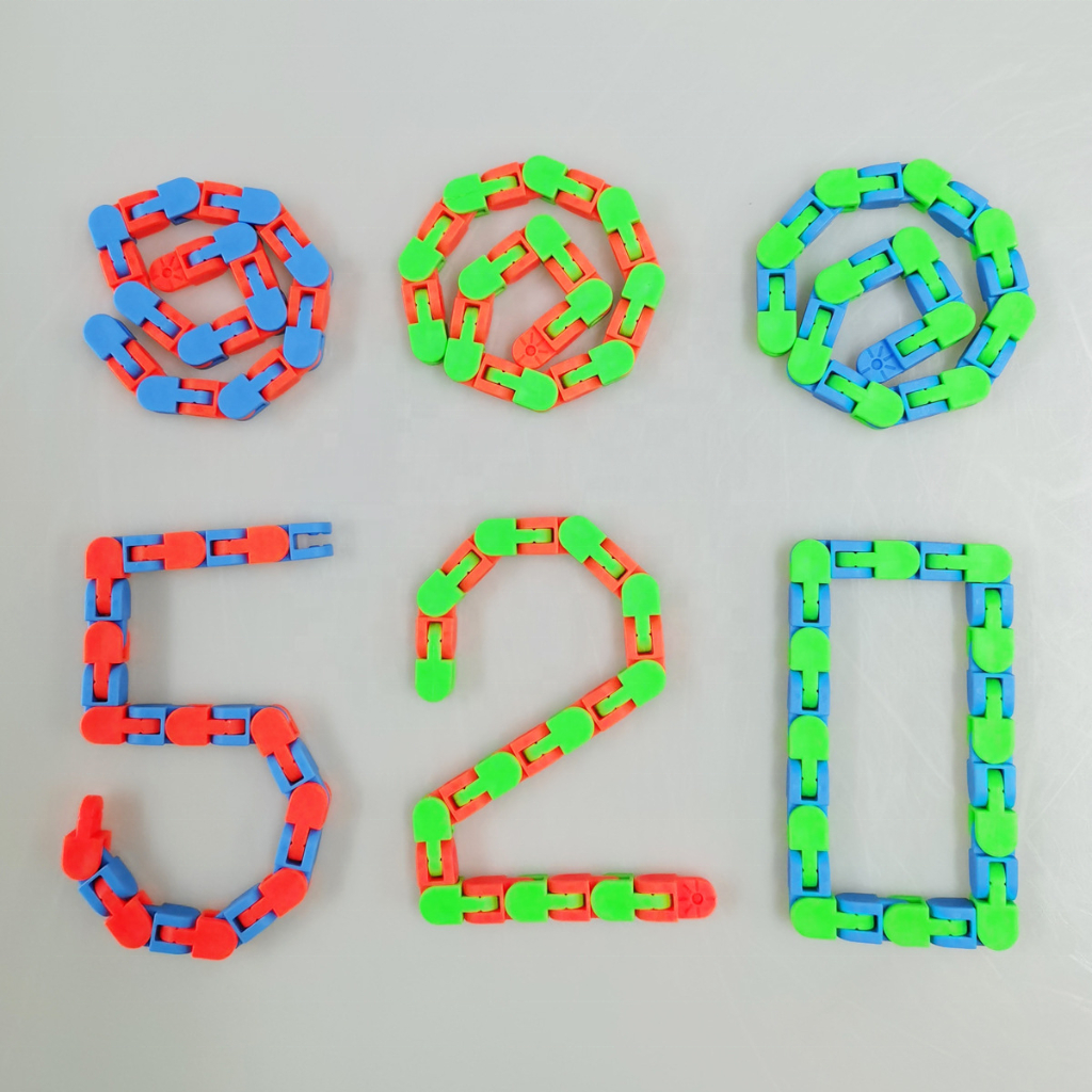 SATUAN Wacky Tracks Snap Stress Relief Kemampuan Praktis Nikmat Pesta Aneka Warna Klik Fidget Toys Untuk Bersantai