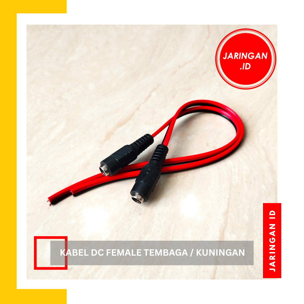 KABEL DC MALE DAN FEMALE TEMBAGA  KUNINGAN