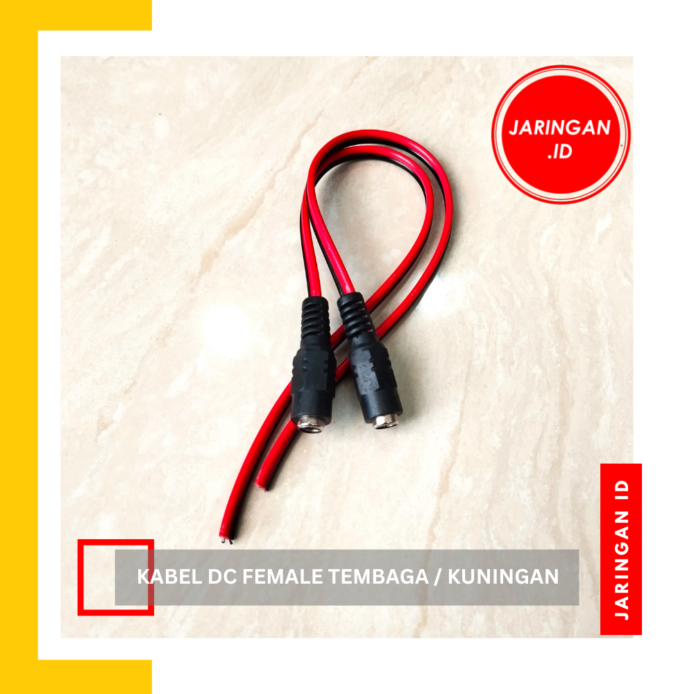 KABEL DC MALE DAN FEMALE TEMBAGA  KUNINGAN