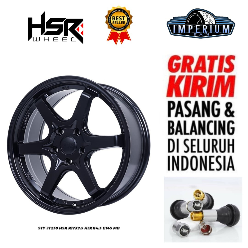 VELG RACING TE37 HSR STY RING 17 PCD 5X114,3 INOVA EXPANDER TERIOS ERTIGA DLL