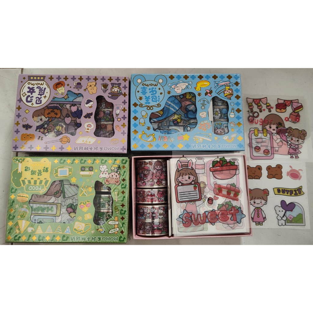 

Stiker solatip momo terbaru 2023 / stiker tempel botol buku anti air / stiker lucu mini anti air