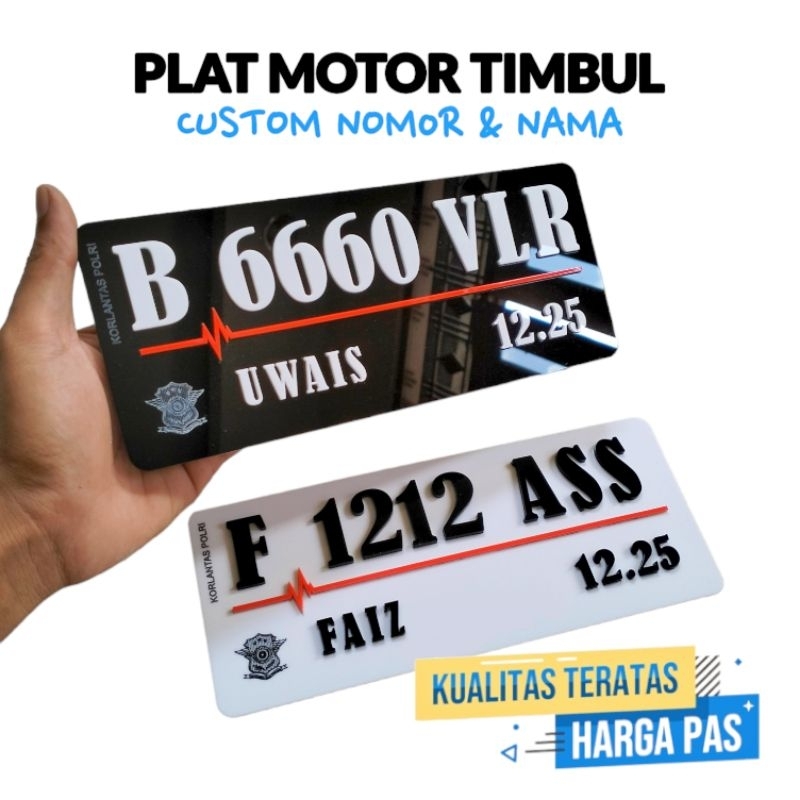 PLAT NOMOR MOTOR TIMBUL