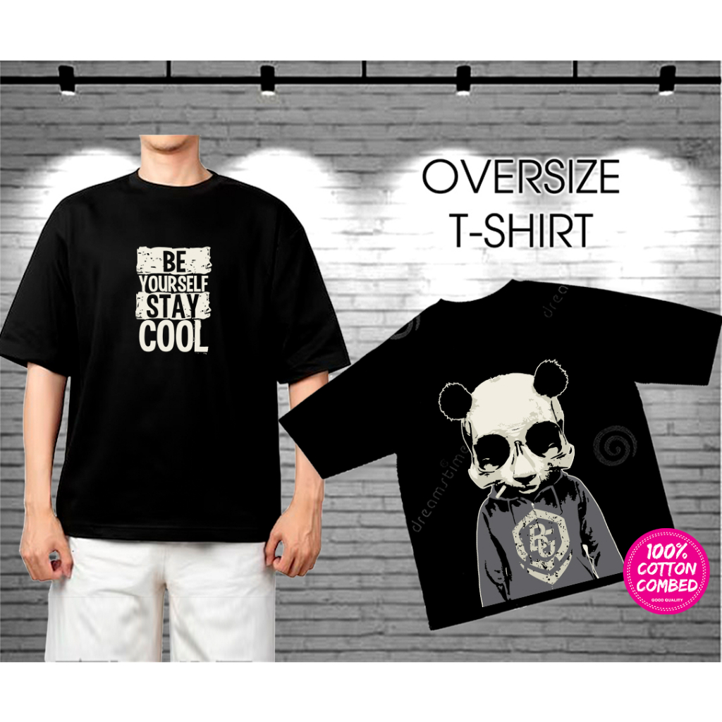 T-shirt Baju Kaos Distro Oversize Panda Hoodie