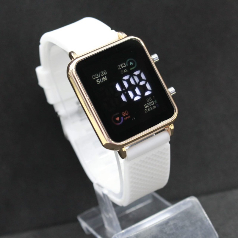 ( BISA COD ) Jam Tangan Wanita / Pria LED Rubber Tali Karet Digital Jam Tangan Fashion Cewek / Cowok