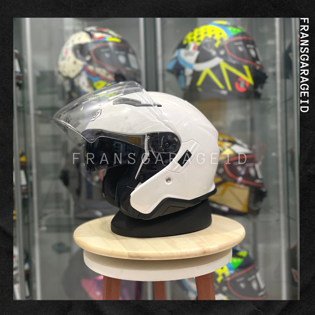 HELM J CRUISE WHITE GLOSSY/ PUTIH POLOS HALF FACE SHOEI 1:1