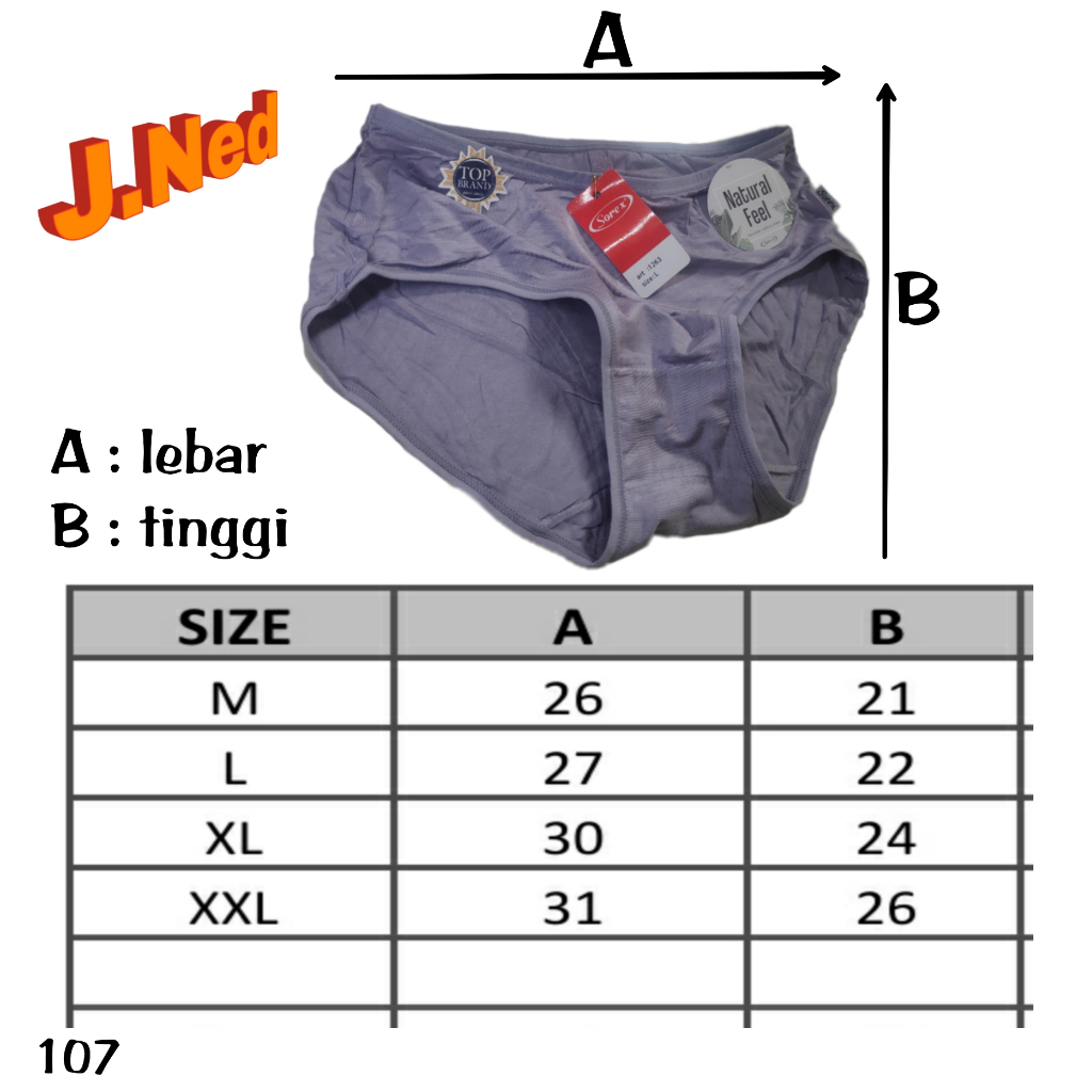 J107  SOREX CELANA DALAM WANITA DEWASA NATURAL SIZE M - XXL