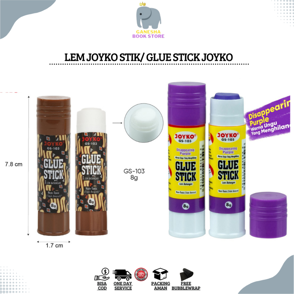 

Lem Joyko Glue Stick Joyko Ungu dan Batik