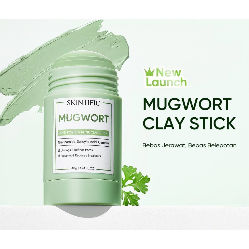 [MS][BPOM] SKINTIFIC MUGWORT STICK ACNE CLAY