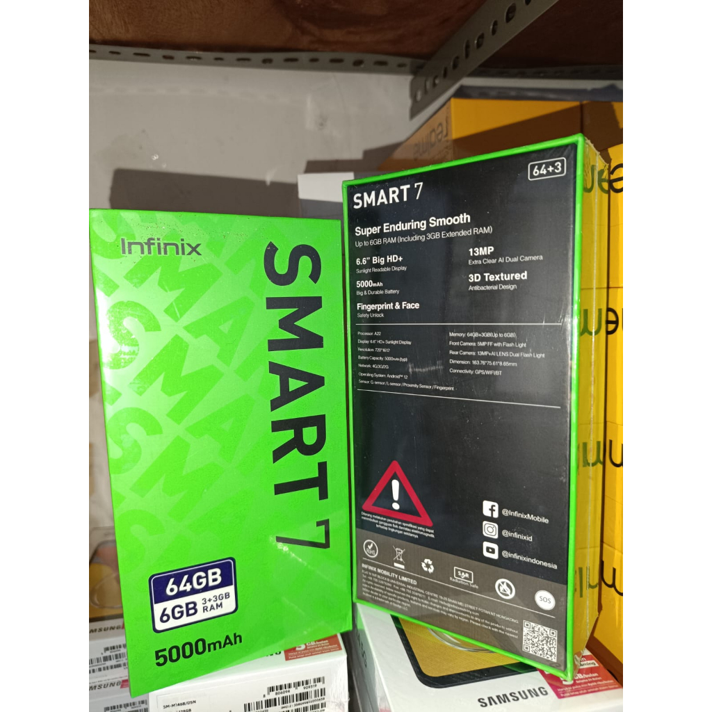 Infinix Smart 7 3/64 GB Garansi Resmi