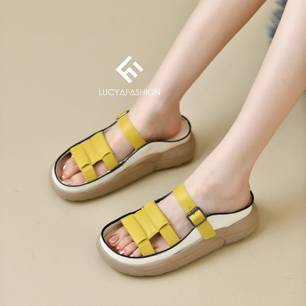 5501 Sandal Flatshoes Korea Import Sendal Wanita Kekinian Fashion