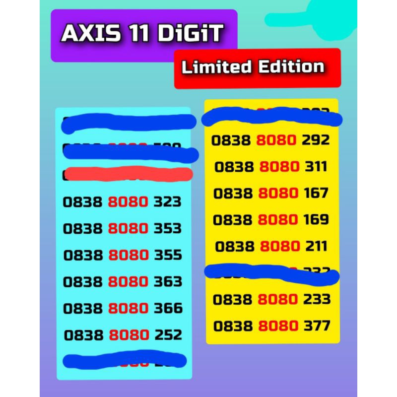 PERDANA AXIS 11 DiGiT CANTIK