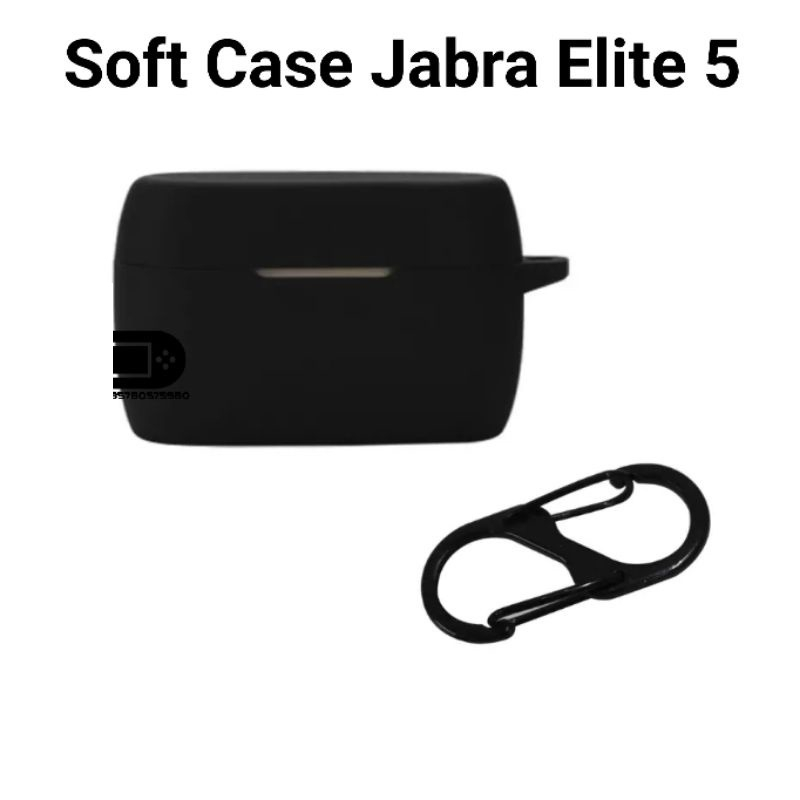 Soft Case Silikon TWS Jabra Elite 5 + carabiner