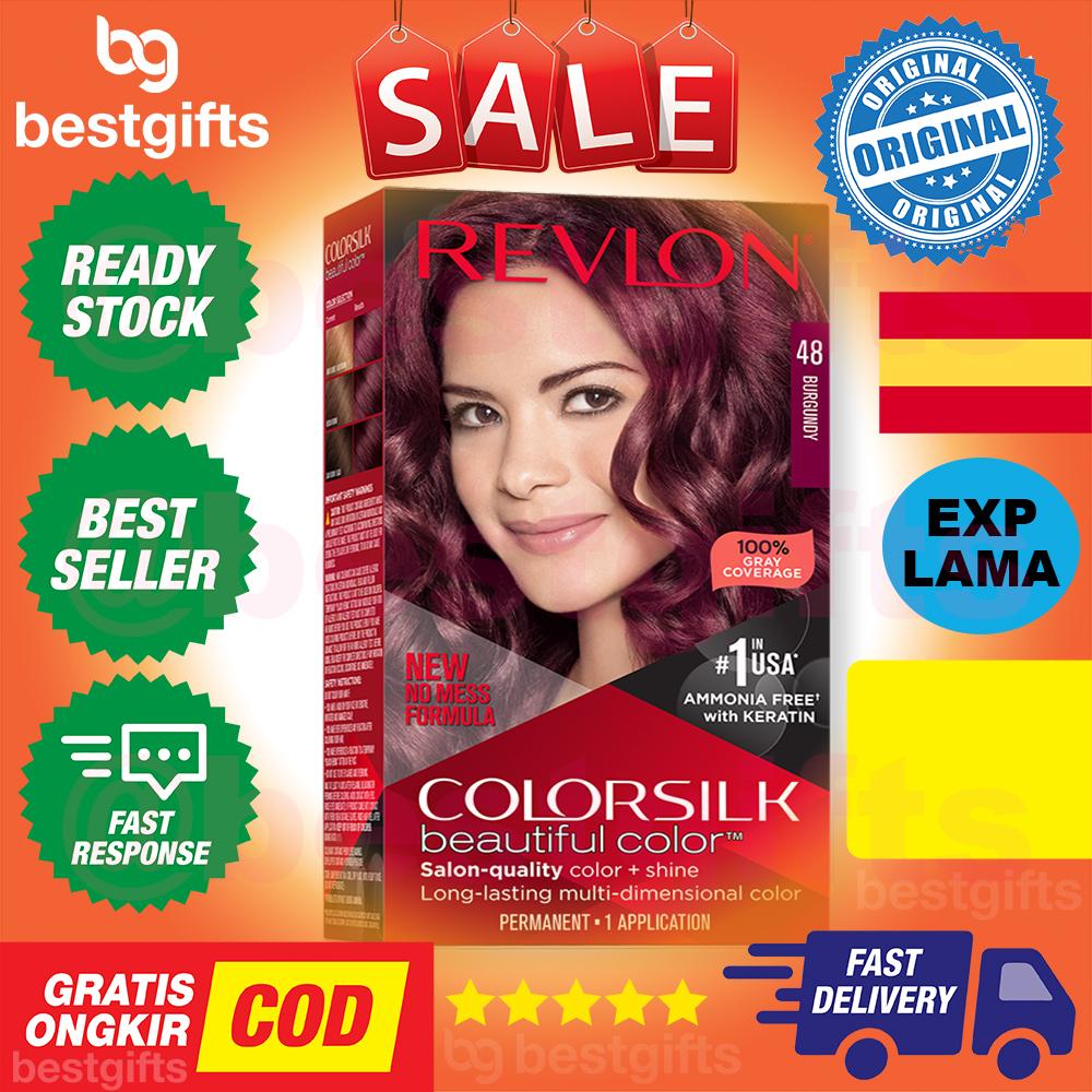 REVLON COLORSILK BEAUTIFUL COLOR PEWARNA RAMBUT TIDAK CEPAT PUDAR DAN TIDAK MERUSAK RAMBUT - 20 BROWN BLACK