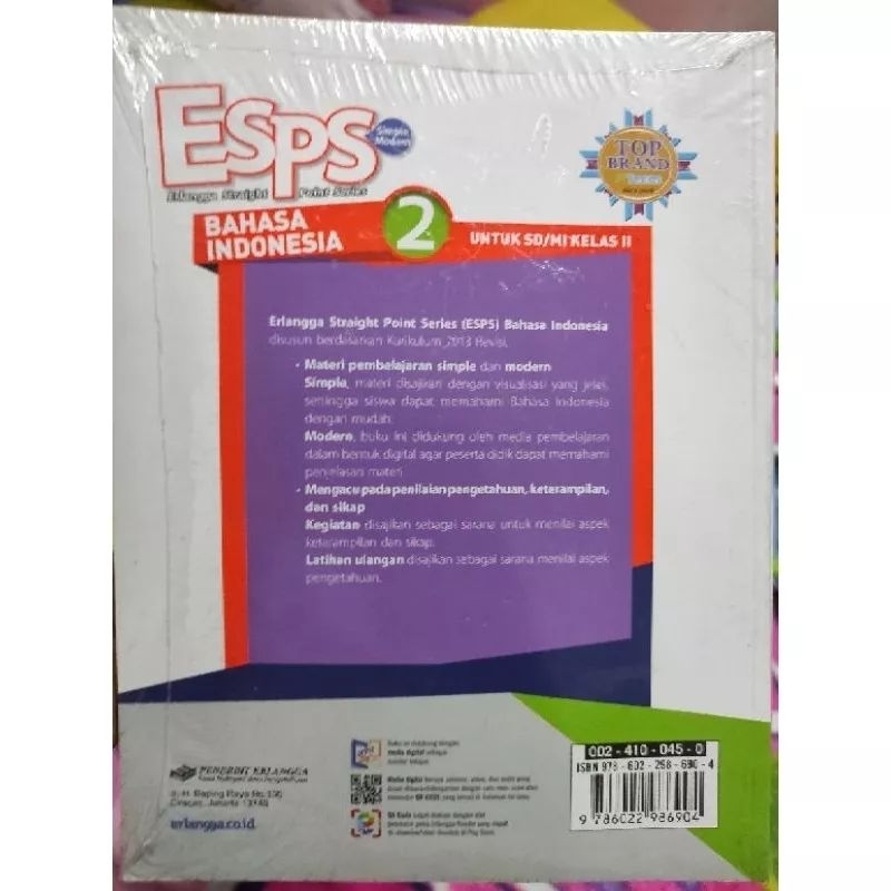 ESPS BAHASA INDONESIA kelas 2 baru / masih bungkus plastik