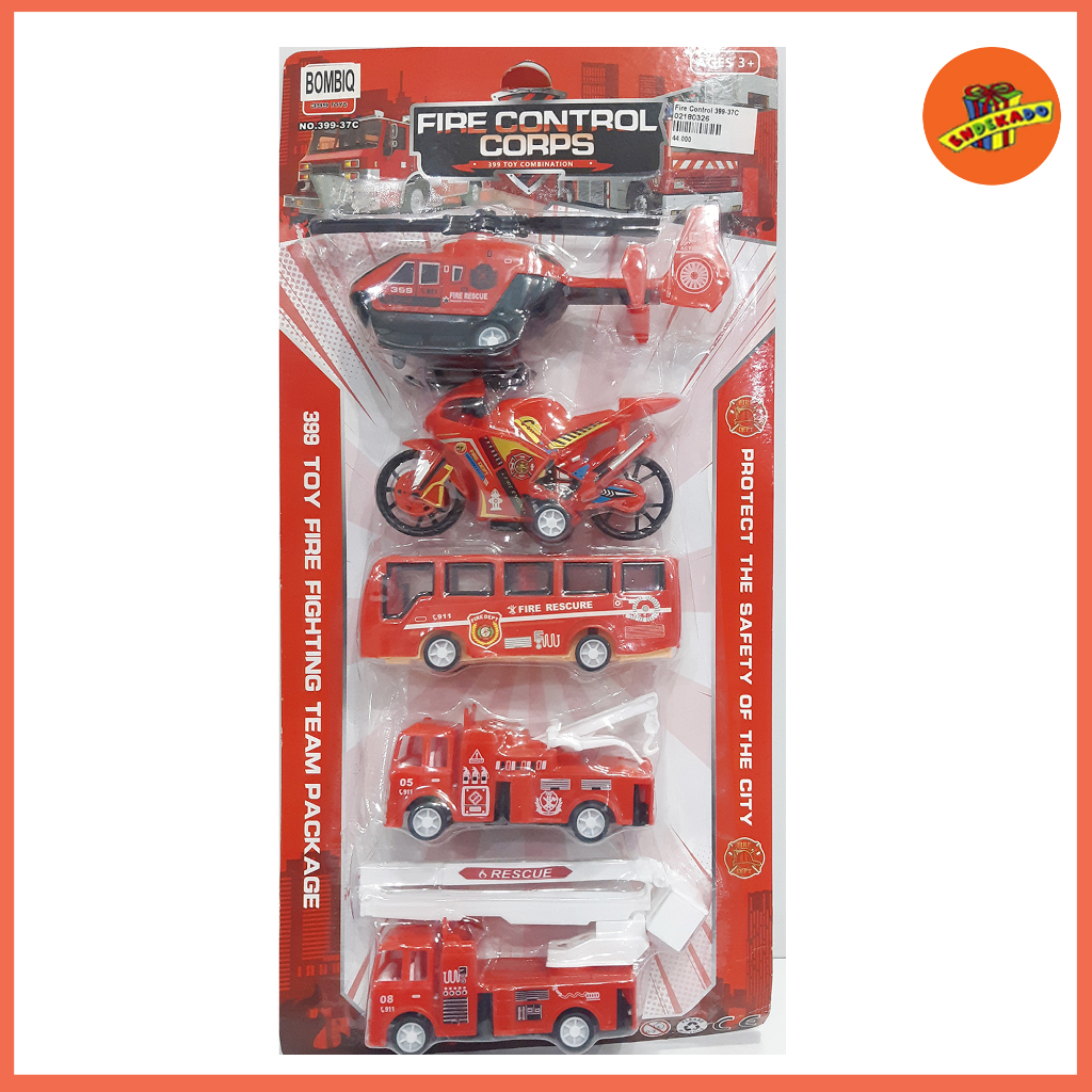 Mainan Fire Control Corps Set Mobil Pemadam 5 pcs Set