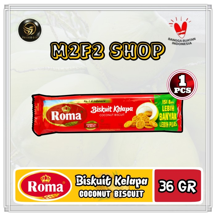 

Roma Biskuit Kelapa | Coconut Biscuit Sachet - 36 gr (Kemasan Satuan)