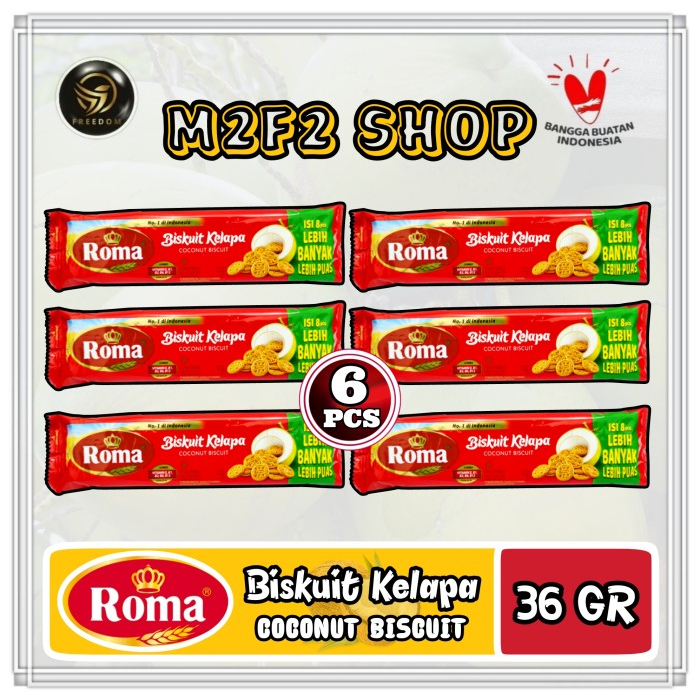 

Roma Biskuit Kelapa | Coconut Biscuit Sachet - 36 gr (Kemasan 6 Pcs)