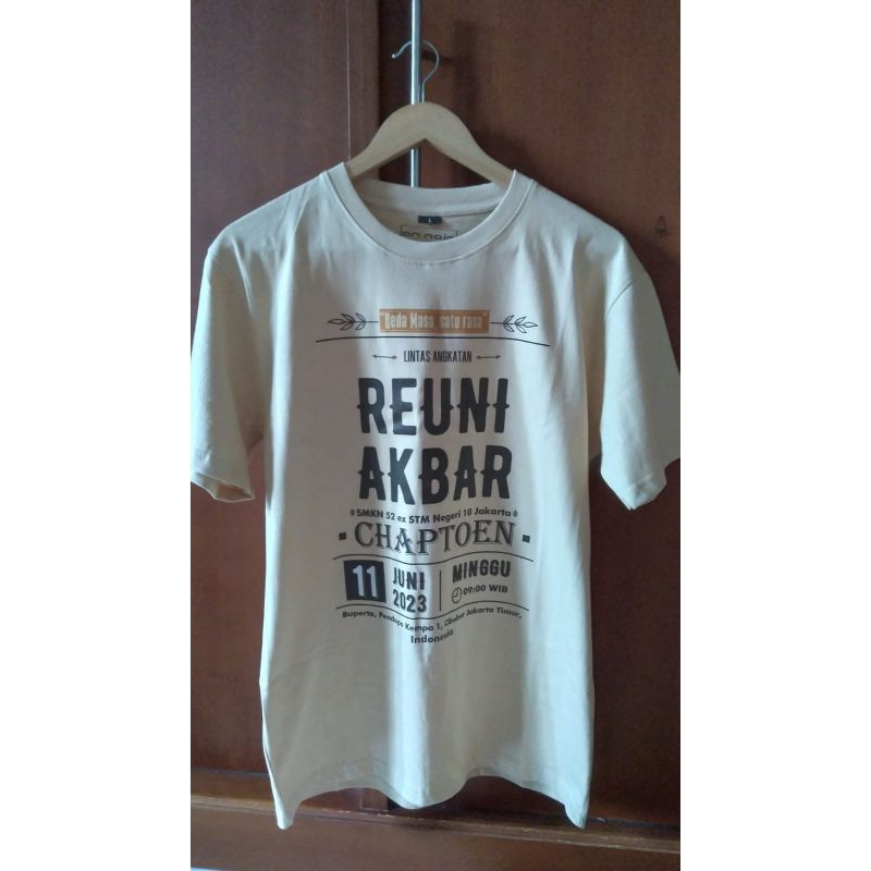Kaos Reuni Akbar Cream Premium