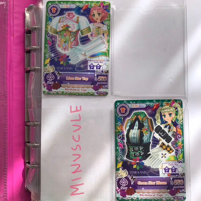 [BOOKED] kartu aikatsu aikatsu card kartu aikatsu campaign star anis lime star sakura, green star yu