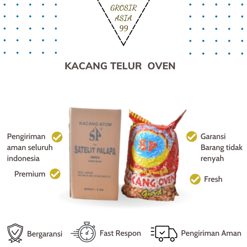 

Kacang Telur Oven Satelit Palapa 5 Kg