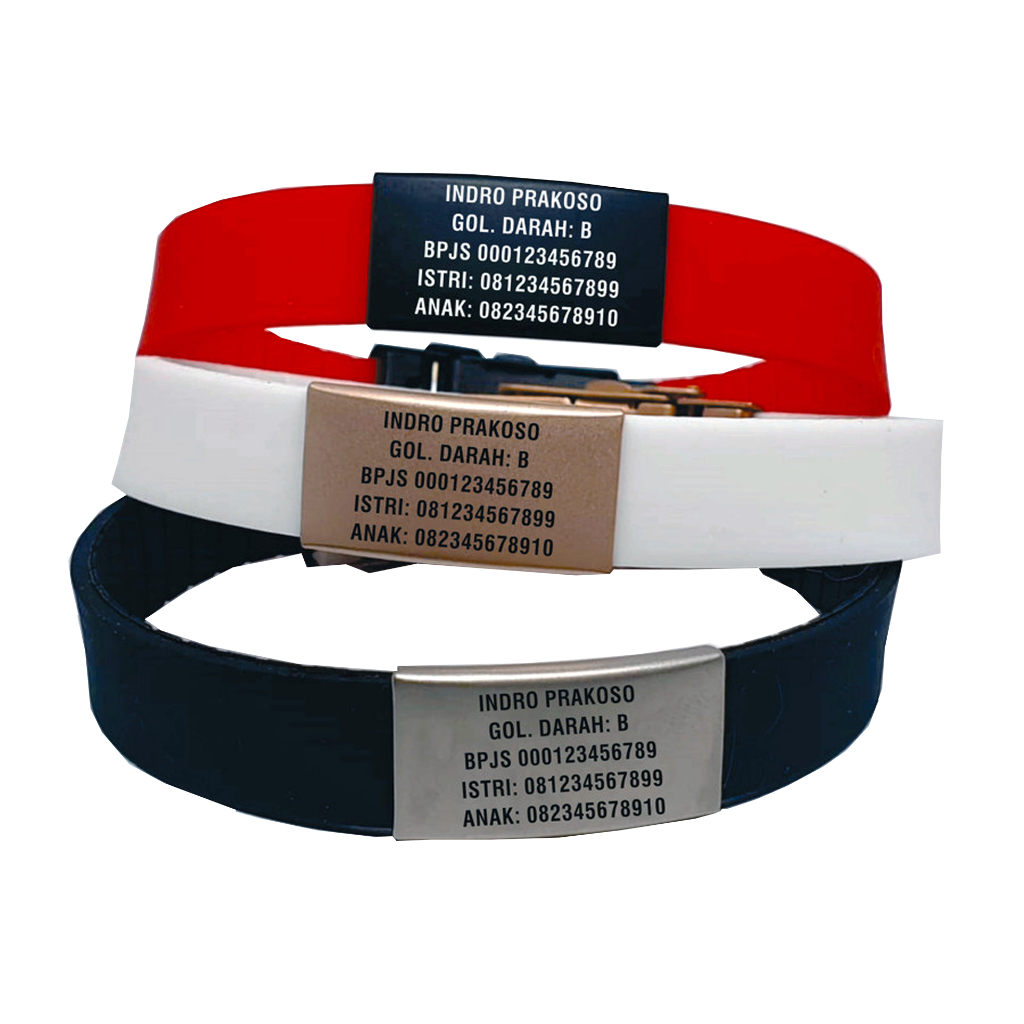 Gelang  id sport bracelet gelang kecemasan gelang nama gelang identitas