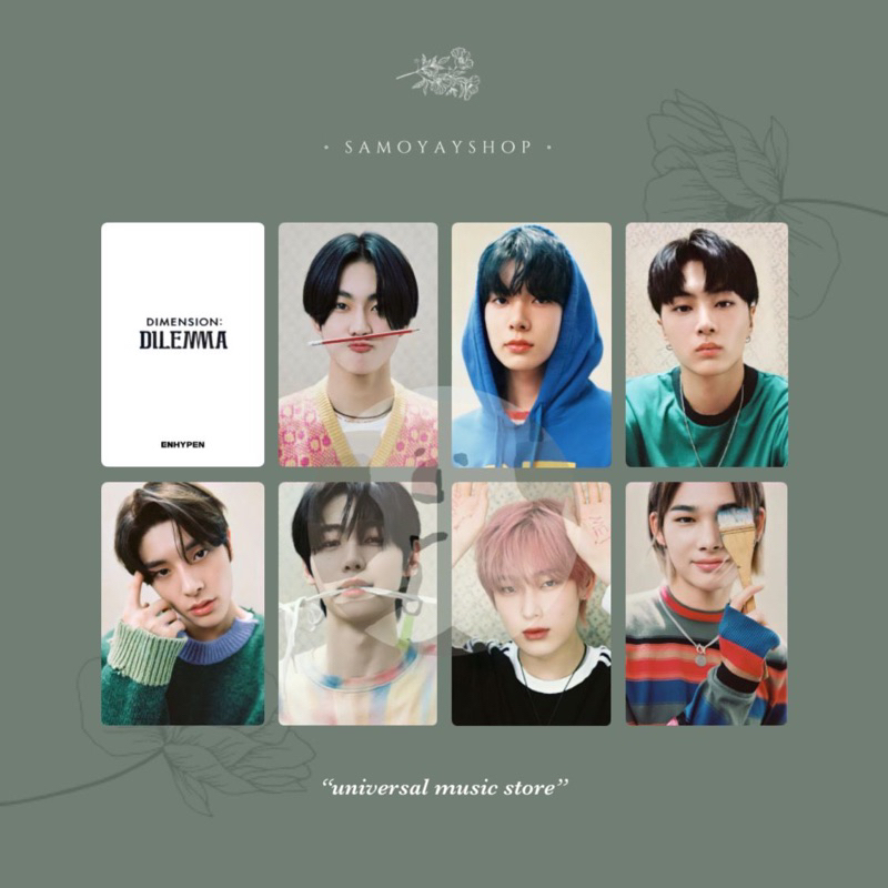 Photocard Enhypen Dimension : Dilemma Pob Pre-Order Benefit Universal Music Store Ums Jungwon Heeseu