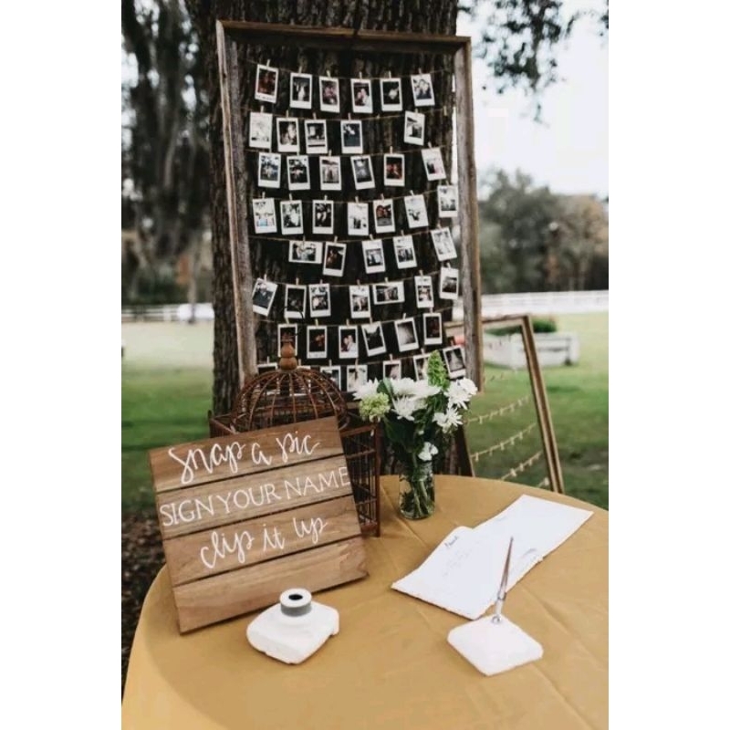 hanger foto palaroid 50 cm ladder gantungan foto / dekorasi dinding / bingkai foto polaroid / hiasan