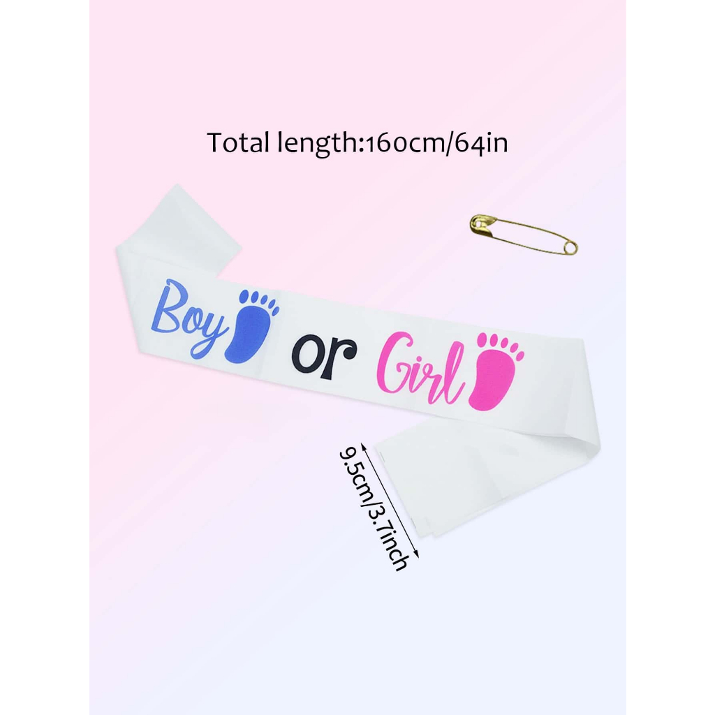 Selempang BOY OR GIRL Sash Acara Gender Reveal