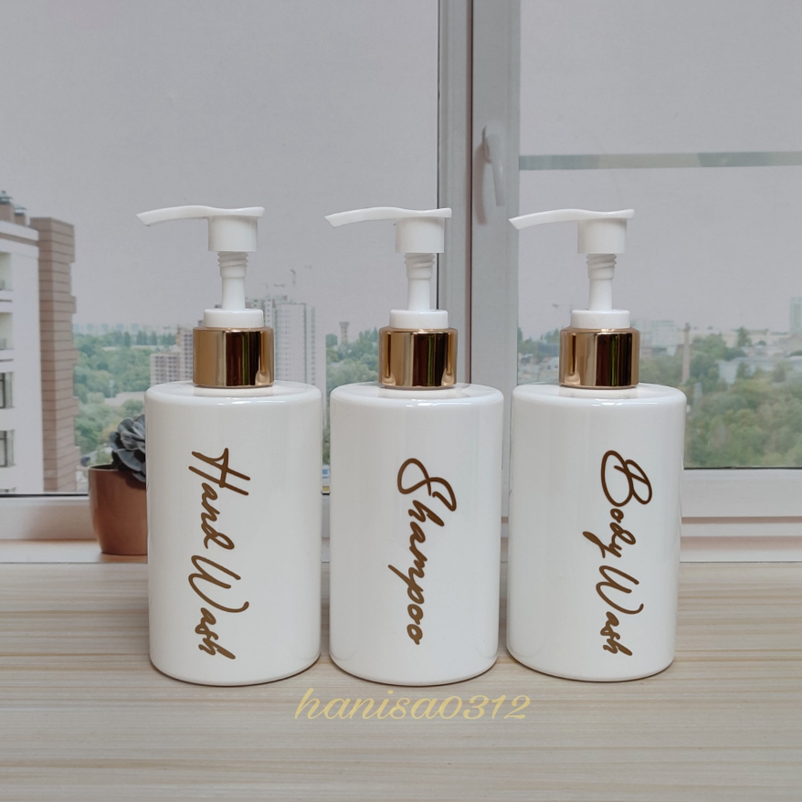 Botol Sabun Cair Pump 250ml Pump Luxury Gold / Botol Pump 250ml