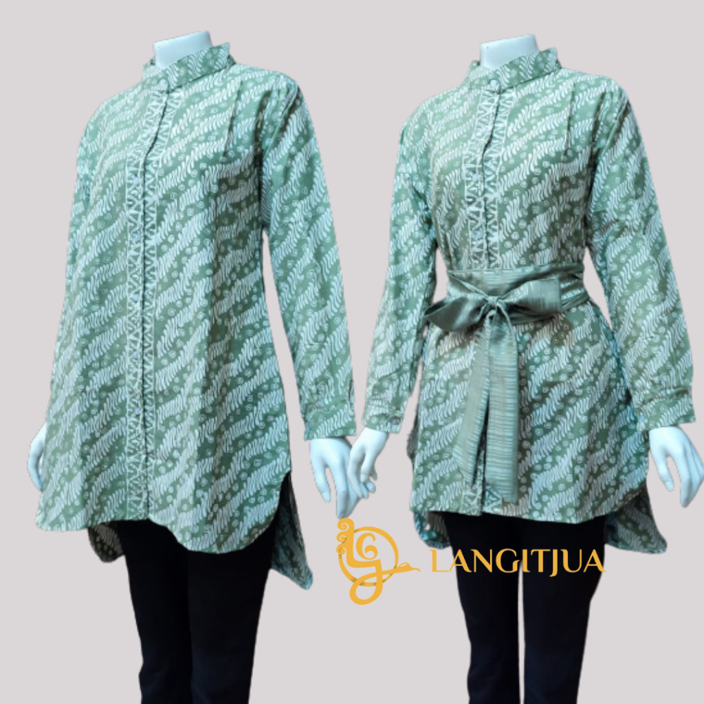 Mustika Sari Atasan Batik Pastel | Baju Batik Cap Garutan Mustika Sari