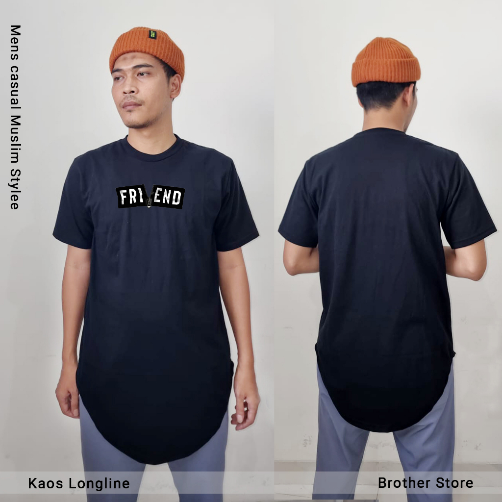 Koas Distro Longline - Koas Muslim Pria - Katun 24s Tebal - Friend Premium