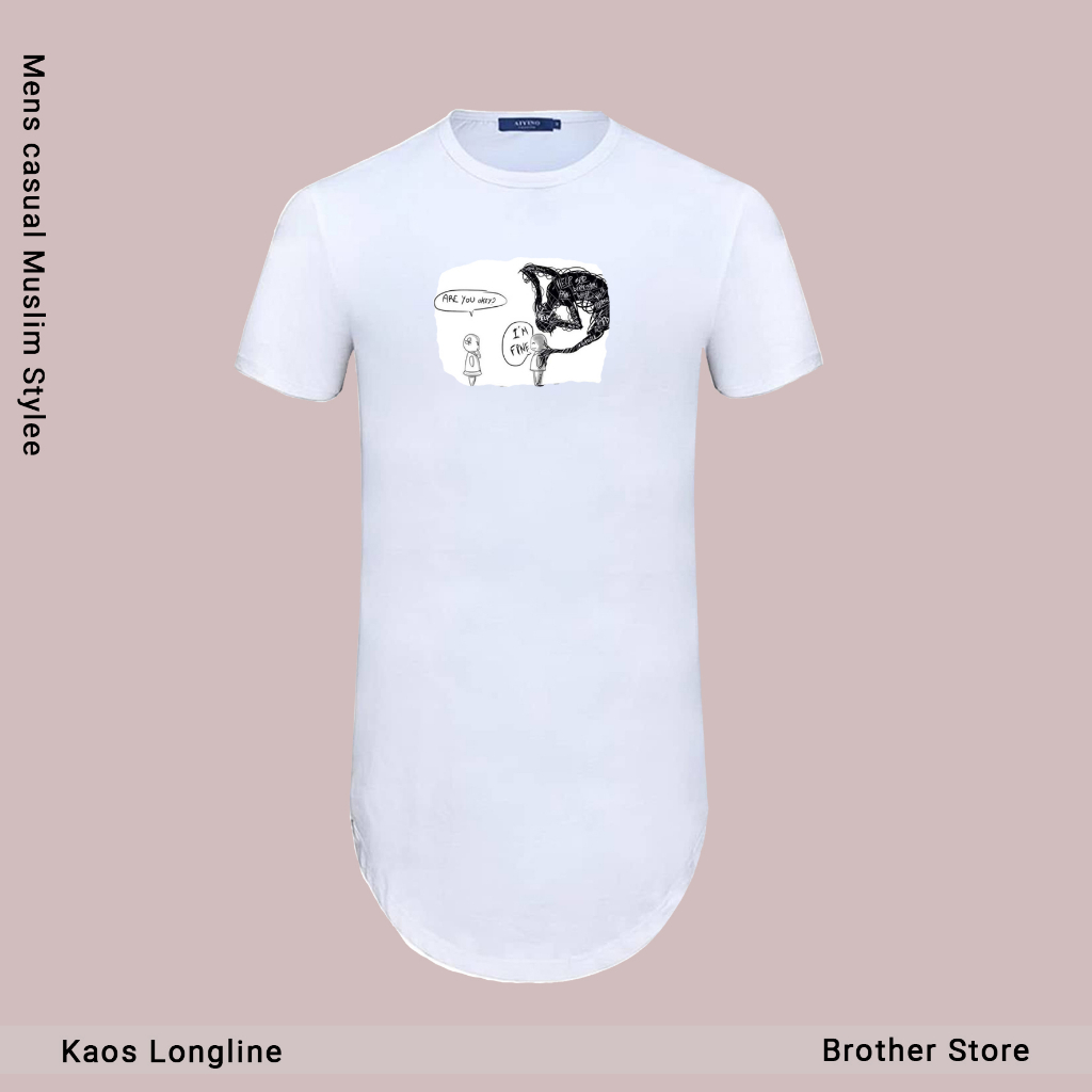 Koas Distro Longline - Koas Muslim Pria - Katun 24s Tebal - im fine Premium