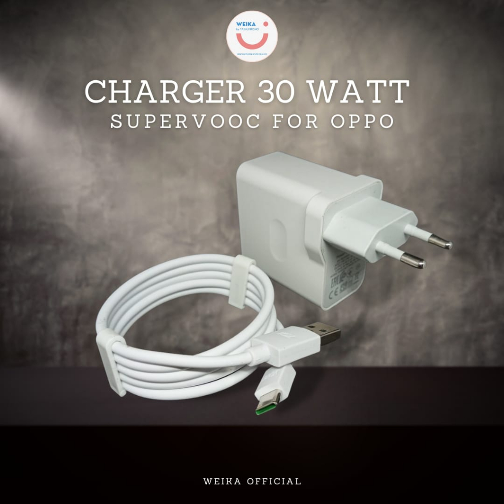 Charger OPPO SuperVooc 30 Watt Fast Charging up to 6A Tipe C Original